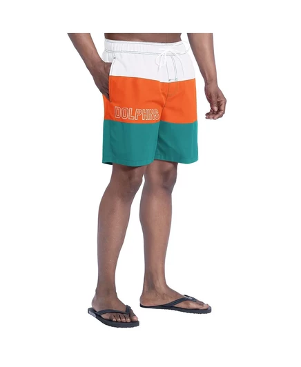 Мужские шорты для плавания Aqua/Orange Miami Dolphins Sunrise Volley от Carl Banks от G-III Sports aqua, orange