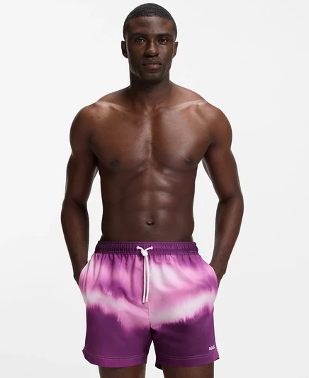 Мужские шорты для плавания Hugo Boss, 5 дюймов, фиолетовые