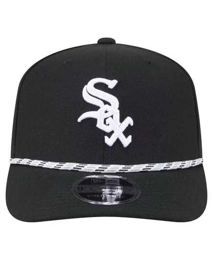 Мужская черная бейсболка Chicago White Sox Multi-Rope 9Seventy с эластичной застежкой New Era black