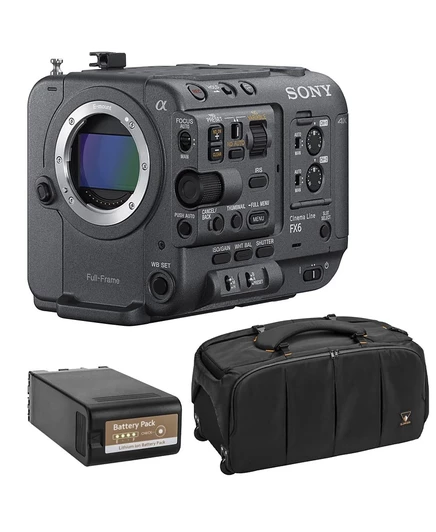 Кинокамера Sony FX6 с батареей BP-U90, черная