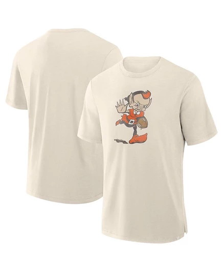 Мужская футболка Fanatics Slub Cleveland Browns, кремовая