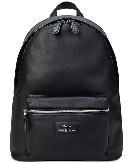 Мужской кожаный рюкзак Polo Ralph Lauren, черный