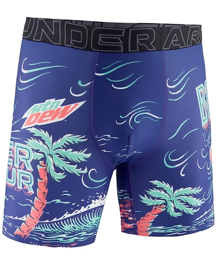 Мужские боксер-брифы Under Armour Mountain Dew, 6″, синие
