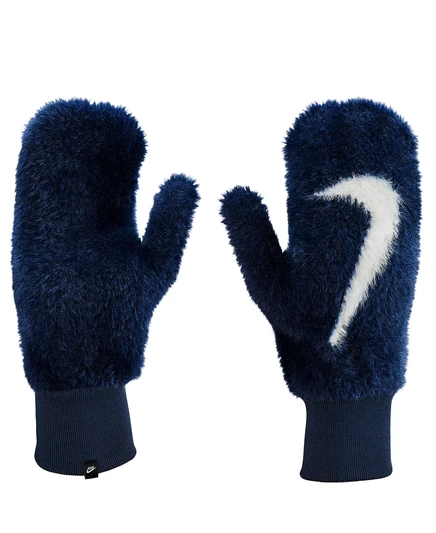 Мужские плюшевые варежки с вышитым логотипом midnight navy/white
