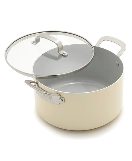 Кастрюля GreenPan Bobby Flay керамическая антипригарная 5,7 л, бежевая