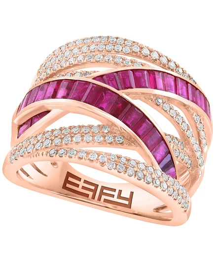 Кольцо EFFY Collection с цветными камнями, красное