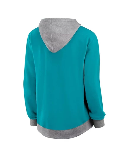 Женская толстовка Fanatics Aqua Miami Dolphins Hit It с капюшоном на молнии aqua