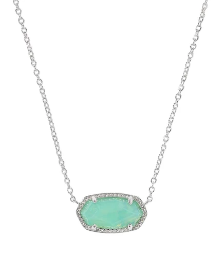 Женское колье Kendra Scott Elisa, серебристо-мятное