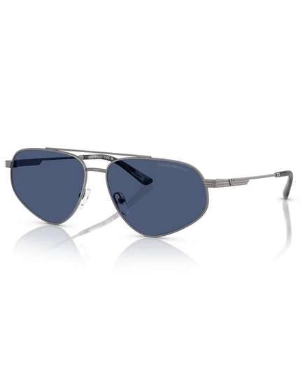 Мужские солнцезащитные очки-пилот Emporio Armani, серебристый EA2156