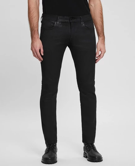 Мужские узкие джинсы GUESS Miami с черным покрытием от GUESS dark wash