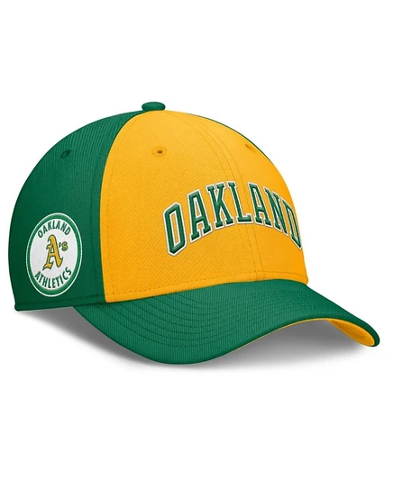 Мужская бейсболка Nike Oakland Athletics, зелено-золотая
