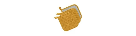 Коллекция Design Imports Basic Kitchen, Стеганый махровый халат, Медово-золотой, Прихватка желтая