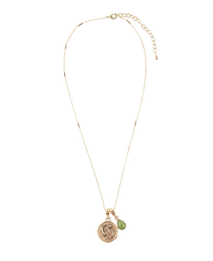 Монета Зодиака Барс Подлинное ожерелье-талисман в виде капли слезы pisces-genuine jade