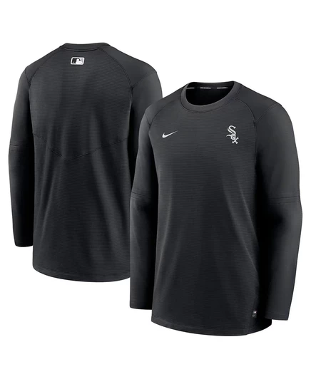 Мужская футболка Nike Authentic с длинным рукавом Chicago White Sox, черная