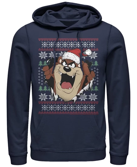 Мужская толстовка с капюшоном Looney Tunes Taz Ugly navy