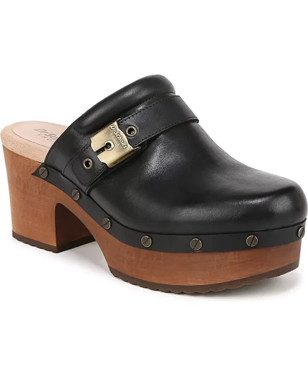  Оригинальные женские сабо на платформе Joy black leather