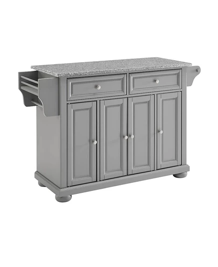 Кухонный остров Crosley Alexandria с массивной гранитной столешницей серого цвета