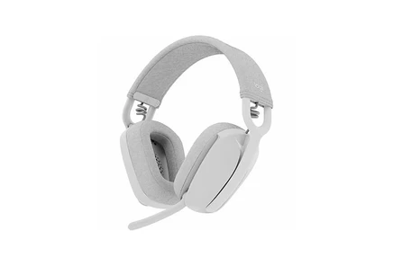 Легкие беспроводные наушники Logitech Zone Vibe 100 с функцией шумоподавления белого цвета