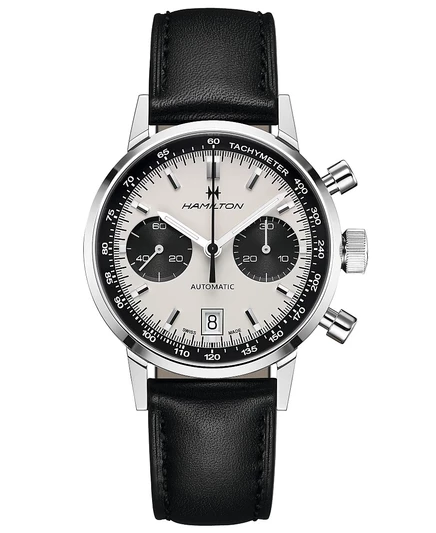 Мужские часы Hamilton Intra-Matic хронограф 40 мм, белый