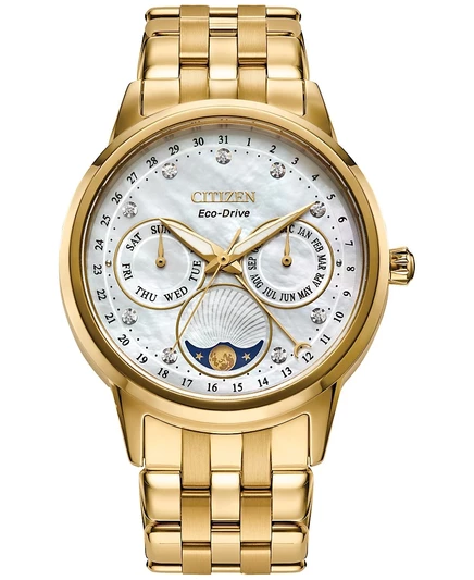 Женские часы Citizen Calendrier 37 мм, серебристые