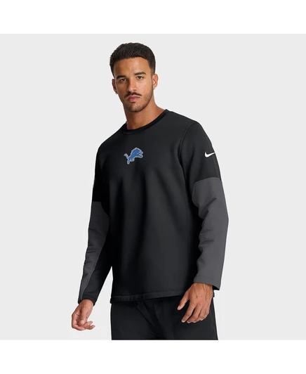 Мужская черная футболка с длинным рукавом Detroit Lions Sideline Scripted to Win Performance black