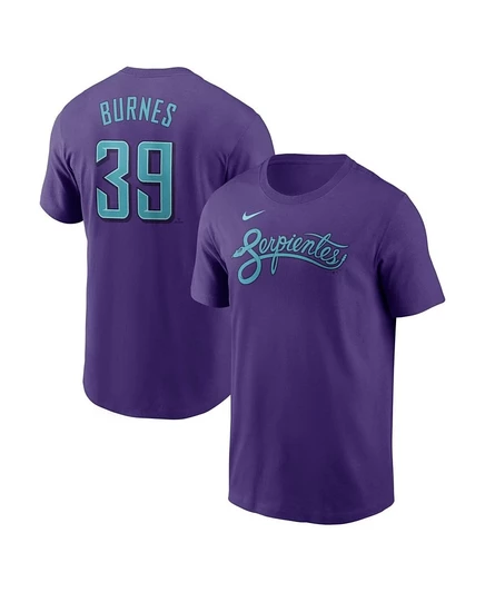 Мужская футболка Nike Corbin Burnes Purple Arizona Diamondbacks 2025 City Connect Fuse с номером Nike purple