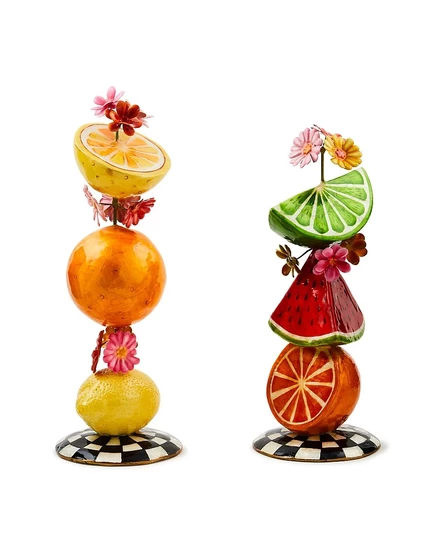 Декоративные топиарии Mackenzie-Childs Tutti Frutti, набор из 2, разноцветные