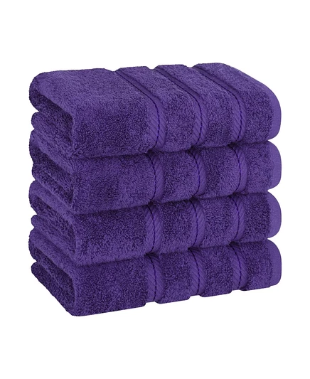 Набор 4 полотенца American Soft Linen 100% хлопок, фиолетовый