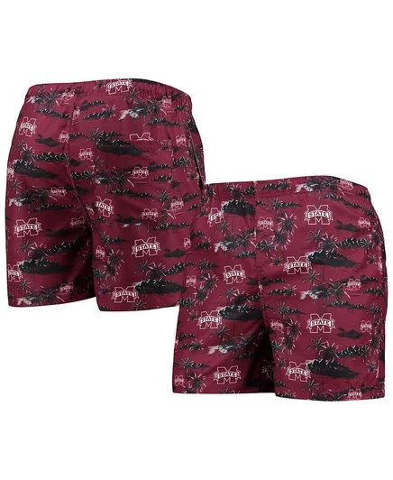Мужские плавки-шорты FOCO Mississippi State Bulldogs Island Palm, красные