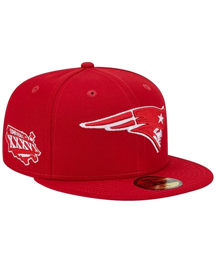 Мужская бейсболка New Era 59FIFTY Patriots, красная