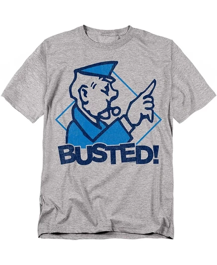 Мужская футболка Monopoly You're Busted, серая