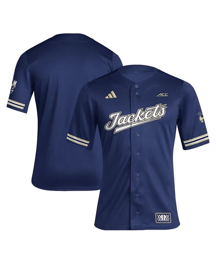 Мужская бейсбольная джерси adidas Georgia Tech Reverse Retro, синяя