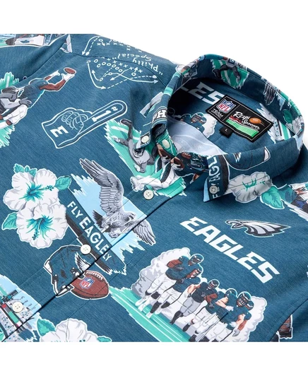 Мужская рубашка Reyn Spooner Kelly Green Philadelphia Eagles Scenic на пуговицах kelly green
