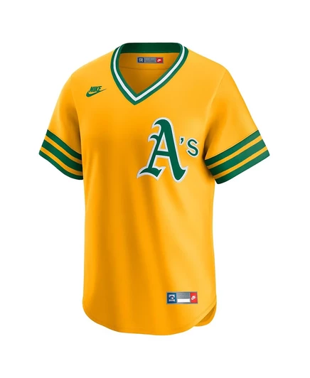 Мужская футболка Nike Gold Oakland Athletics Cooperstown Collection с ограниченной ответственностью gold