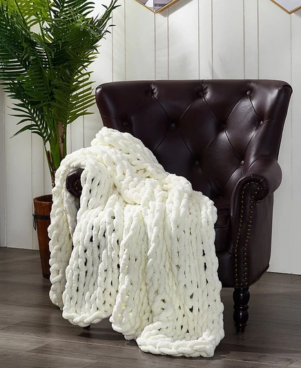 Плед American Heritage Chenille, натуральный
