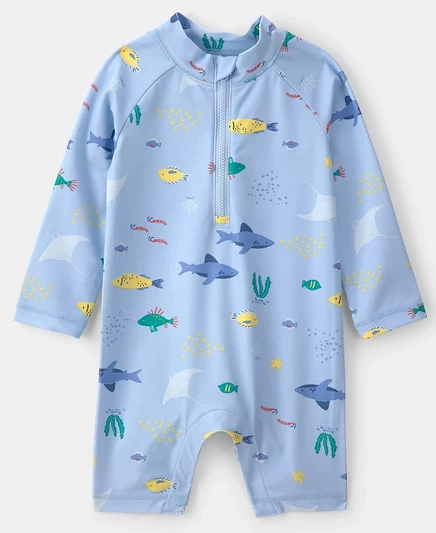 Мальчиковый слитный купальник carter's рашгард, синий