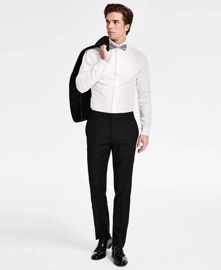 Мужские смокинговые брюки Calvin Klein приталенные, черные