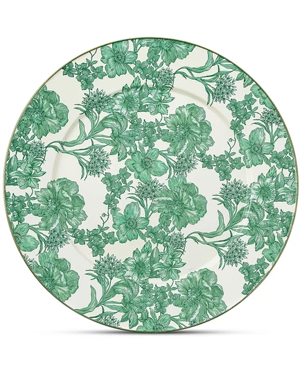 Сервировочное блюдо Mackenzie-Childs Emerald English Garden, зеленое