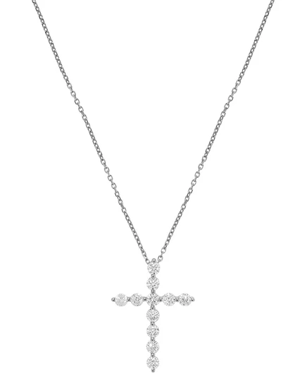 Колье Macy's Cross с бриллиантовой подвеской (1/2 карата) из белого золота 14 карат (также из желтого золота 14 карат) золото
