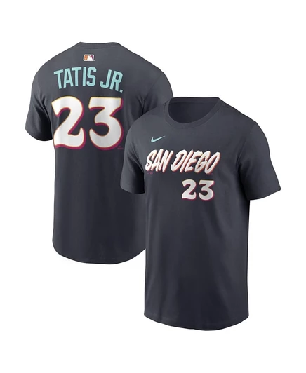 Мужская футболка Nike Fernando Tatis Jr. Black San Diego Padres 2026 City Connect с именем и номером, черная