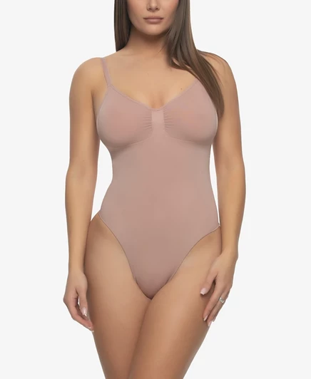 Женское бесшовное боди-стринг Felina Body Con, розовое