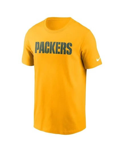 Мужская футболка Nike Gold Green Bay Packers Prime Time с надписью Essential gold
