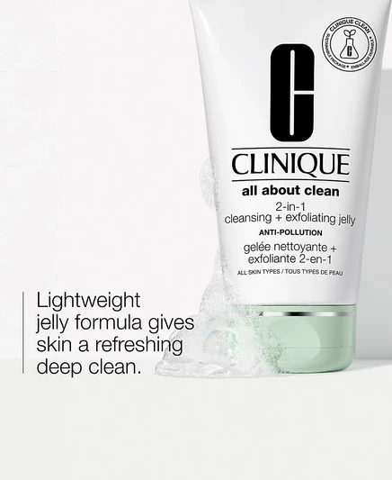 Гель-эксфолиант для лица Clinique All About Clean 2‑в‑1, 150 мл