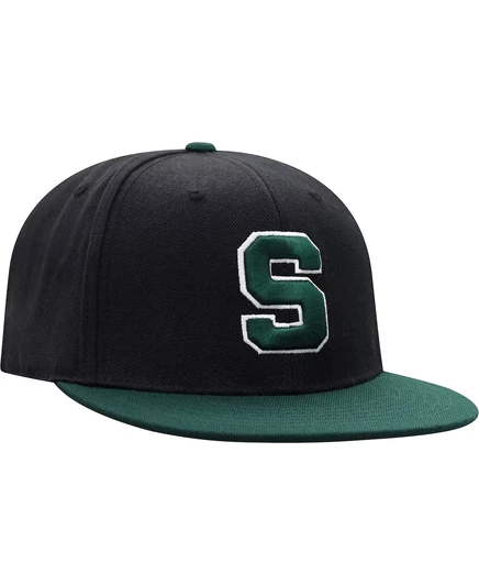 Мужская черно-зеленая двухцветная кепка Michigan State Spartans black, green