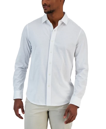 Мужская рубашка Alfani Classic-Fit, белая
