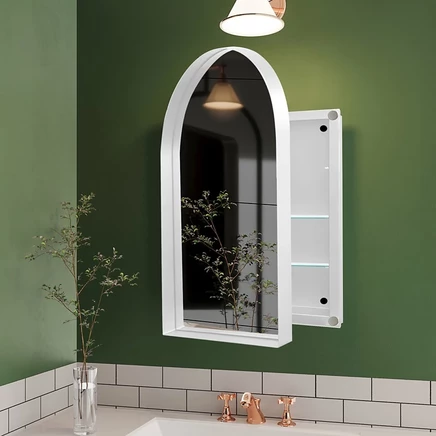 Зеркальный шкаф Streamdale 61×91 см, белый