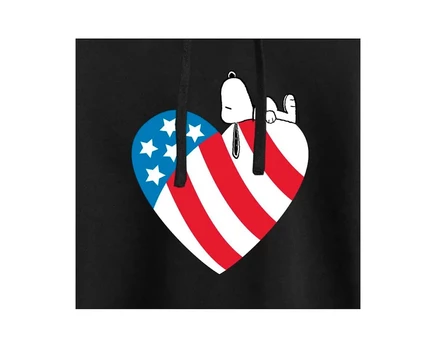 Худи для подростков Hybrid Apparel Snoopy укороченное, черное