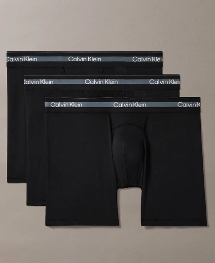 Мужские трусы-боксеры Calvin Klein Icon Active из сетчатой ткани, черные, 3 штуки
