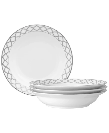 Набор суповых мисок Noritake Eternal Palace, 4 шт., серебристый