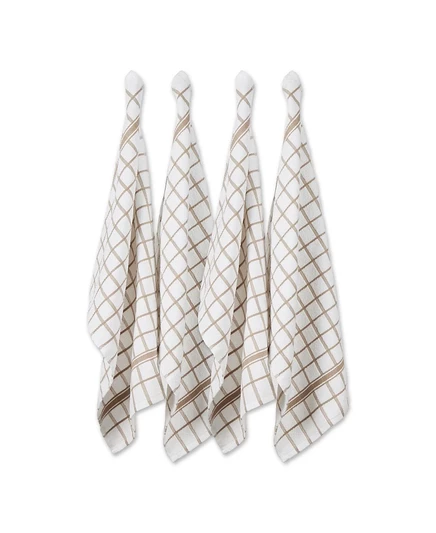 Полотенца Design Imports Windowpane, 4 шт., серые